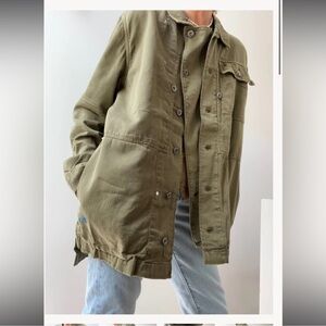 Free people NEW olive denim jacket